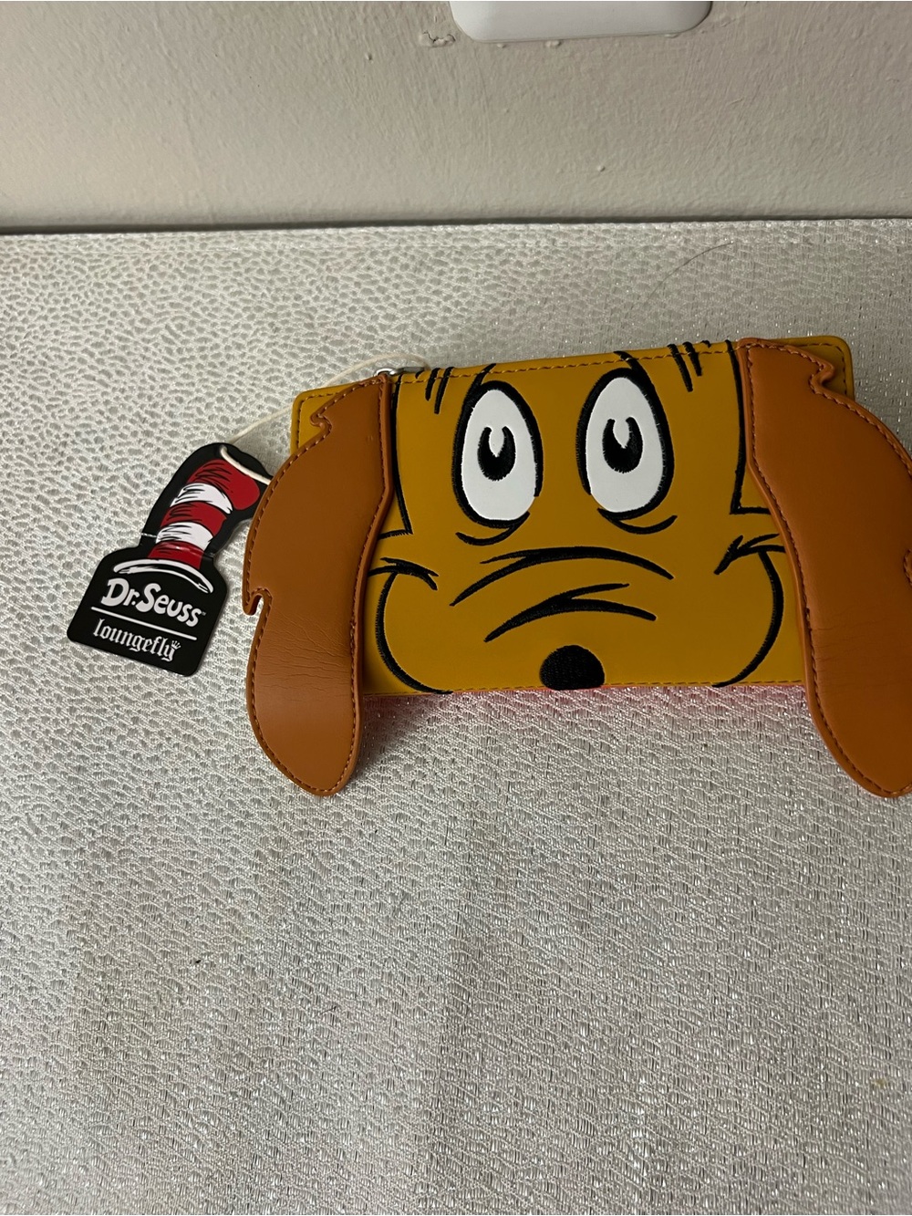 Loungefly Dr. Seuss Max Dog Face Wallet - Mustard Yellow & Brown